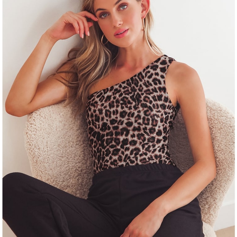lulu's tan leopard print bodysuit